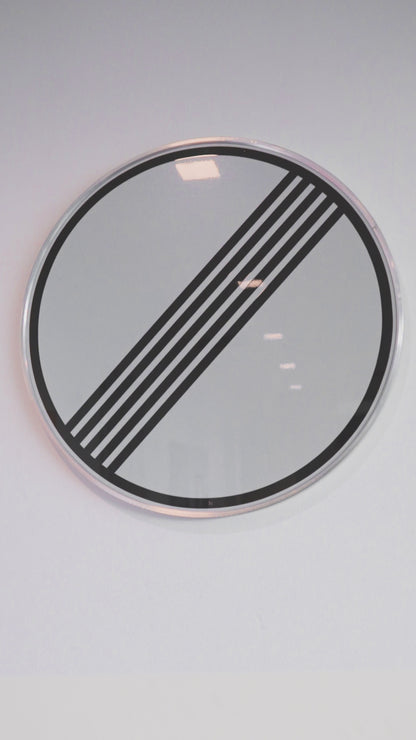Deutsches Autobahnschild „Keine Geschwindigkeitsbegrenzung“